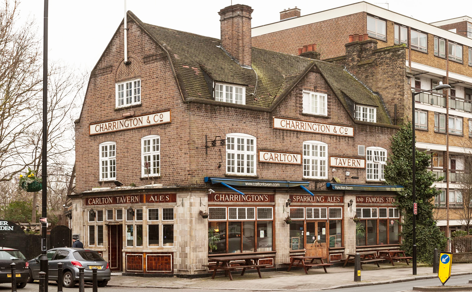 The outside of Maida Vale pub The Carlton Tavern, which was illegally demolished and then rebuilt